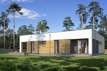  Projekt domu E-205 (WAX1106) - projekt domu parterowego - Zdjęcie 2