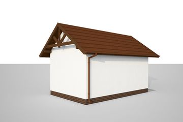  Projekt budynku gospodarczego G10a szkielet drewniany budynek gospodarczy (SLN2442) - projekt budynku parterowego - Zdjęcie 2