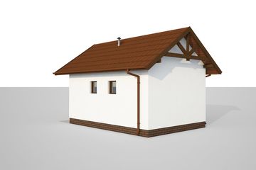  Projekt budynku gospodarczego G10a szkielet drewniany budynek gospodarczy (SLN2442) - projekt budynku parterowego - Zdjęcie 4