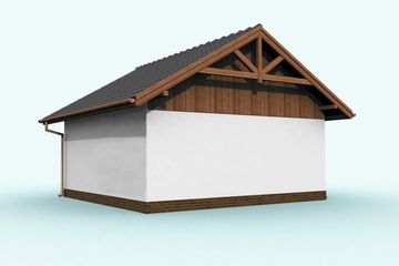  Projekt budynku gospodarczego G73B szkielet drewniany budynek gospodarczy (SLN2445) - projekt budynku parterowego - Zdjęcie 2