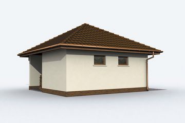  Projekt budynku gospodarczego G74 szkielet drewniany budynek gospodarczy (SLN2446) - projekt budynku parterowego - Zdjęcie 4