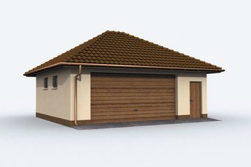  Projekt budynku gospodarczego G79 szkielet drewniany budynek gospodarczy (SLN2447) - projekt budynku parterowego - Zdjęcie 1