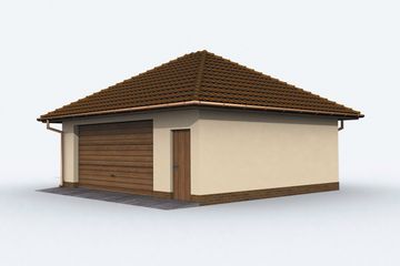  Projekt budynku gospodarczego G79 szkielet drewniany budynek gospodarczy (SLN2447) - projekt budynku parterowego - Zdjęcie 3