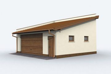  Projekt budynku gospodarczego G80 szkielet drewniany budynek gospodarczy (SLN2448) - projekt budynku parterowego - Zdjęcie 3