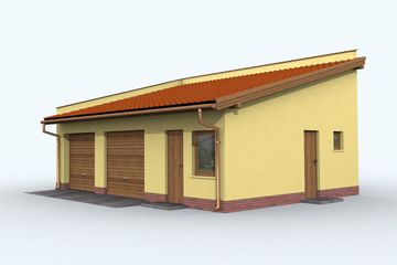  Projekt budynku gospodarczego G85 szkielet drewniany budynek gospodarczy (SLN2449) - projekt budynku parterowego - Zdjęcie 3