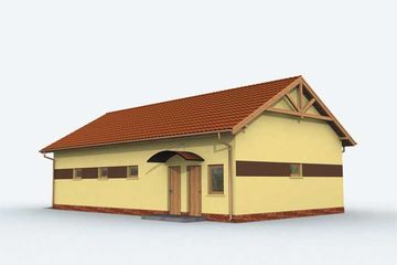  Projekt budynku gospodarczego G162 szkielet drewniany budynek gospodarczy (SLN2451) - projekt budynku parterowego - Zdjęcie 3