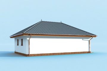  Projekt budynku gospodarczego G195 szkielet drewniany budynek gospodarczy (SLN2452) - projekt budynku parterowego - Zdjęcie 2