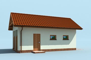  Projekt budynku gospodarczego G203 szkielet drewniany budynek gospodarczy (SLN2454) - projekt budynku parterowego - Zdjęcie 3