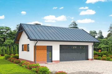  Projekt budynku gospodarczego G292 szkielet drewniany budynek gospodarczy (SLN2457) - projekt budynku parterowego - Zdjęcie 1