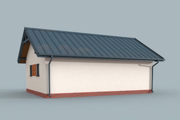  Projekt budynku gospodarczego G292 szkielet drewniany budynek gospodarczy (SLN2457) - projekt budynku parterowego - Zdjęcie 2