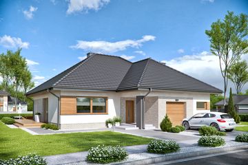  Projekt domu Domena 102 A (WRW1297) - projekt domu parterowego - Zdjęcie 1