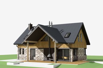  Projekt domu Nikolas energo (WRC2681) - projekt domu parterowego z poddaszem - Zdjęcie 1