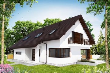  Projekt domu Cejlon (SKA1057) - projekt domu parterowego z poddaszem - Zdjęcie 1