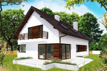  Projekt domu Cejlon (SKA1057) - projekt domu parterowego z poddaszem - Zdjęcie 2