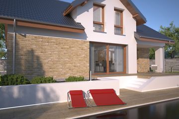  Projekt domu Rodez II DCP328a (WOB1578) - projekt domu parterowego z poddaszem - Zdjęcie 5