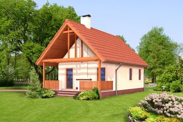  Projekt domu letniskowego Aurora LMW03 (WRB1103) - projekt domu letniskowego parterowego z poddaszem - Zdjęcie 5