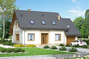  Projekt domu Tamarillo 5 (WOF1103) - projekt domu parterowego z poddaszem - Zdjęcie 1