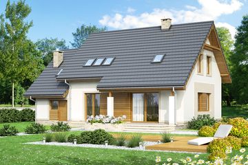 Projekt domu Tamarillo 5 (WOF1103) - projekt domu parterowego z poddaszem - Zdjęcie 2