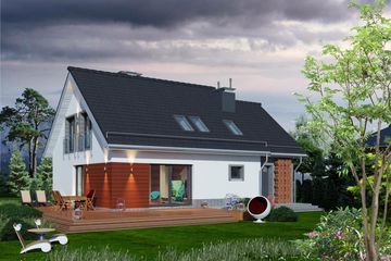  Projekt domu Domidea 63 dg (WAC1089) - projekt domu parterowego z poddaszem - Zdjęcie 2