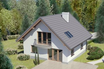  Projekt domu przy Cyprysowej 44 (KRK1403) - projekt domu parterowego z poddaszem - Zdjęcie 3