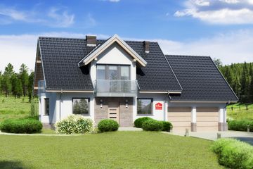  Projekt domu przy Cyprysowej 15 DN (KRK1473) - projekt domu parterowego z poddaszem - Zdjęcie 3