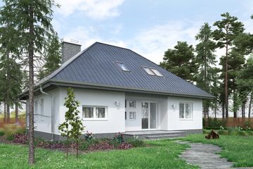  Projekt domu Wiślan (708) (KRD2446) - projekt domu parterowego z poddaszem - Zdjęcie 3