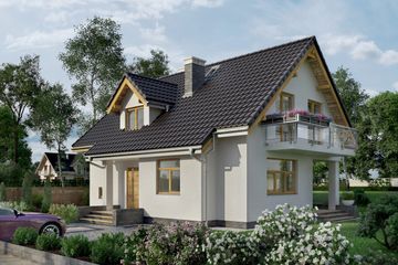  Projekt domu Prymulka (1194) (KRD2178) - projekt domu parterowego z poddaszem - Zdjęcie 2