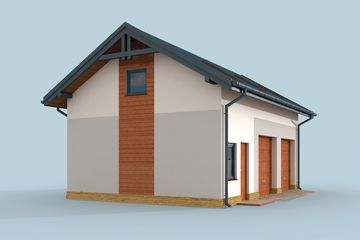  Projekt budynku gospodarczego G295 szkielet drewniany budynek gospodarczy (SLN2458) - projekt budynku parterowego - Zdjęcie 4