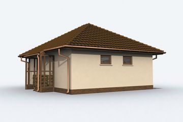  Projekt garażu G79 szkielet drewniany garaż dwustanowiskowy (SLN2467) - projekt garażu parterowego - Zdjęcie 4