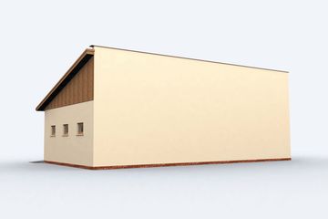  Projekt garażu G160 szkielet drewniany garaż trzystanowiskowy (SLN2470) - projekt garażu parterowego - Zdjęcie 4