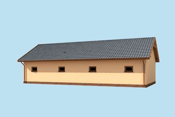  Projekt garażu G217 szkielet drewniany garaż trzystanowiskowy z pomieszczeniami gospodarczymi (SLN2474) - projekt garażu parterowego - Zdjęcie 3