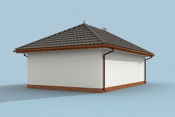  Projekt garażu G255 garaż dwustanowiskowy z pomieszczeniem gospodarczym i altaną szkielet drewniany (SLN2475) - projekt garażu parterowego - Zdjęcie 4