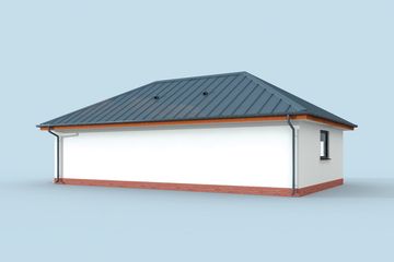  Projekt garażu G319 szkielet drewniany garaż dwustanowiskowy z pomieszczeniem gospodarczym (SLN2479) - projekt garażu parterowego - Zdjęcie 4