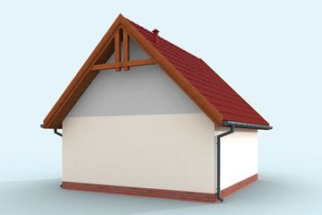  Projekt garażu G325 szkielet drewniany projekt garażu dwustanowiskowego (SLN2480) - projekt garażu parterowego - Zdjęcie 4