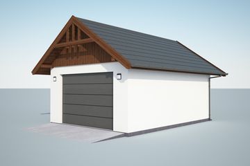  Projekt garażu G339A garaż jednostanowiskowy na zgłoszenie (SLN2440) - projekt garażu parterowego - Zdjęcie 2