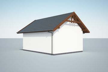  Projekt garażu G339A garaż jednostanowiskowy na zgłoszenie (SLN2440) - projekt garażu parterowego - Zdjęcie 4