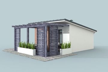  Projekt kuchni letniej KL2 szkielet drewniany kuchnia letnia (SLN2482) - projekt kuchni parterowego - Zdjęcie 4