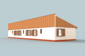  Projekt domu Lublana 2 C dom mieszkalny (zabudowa szeregowa) (SLN2483) - projekt domu parterowego - Zdjęcie 2
