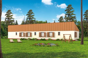  Projekt domu Lublana 2 C dom mieszkalny (zabudowa szeregowa) (SLN2483) - projekt domu parterowego - Zdjęcie 4