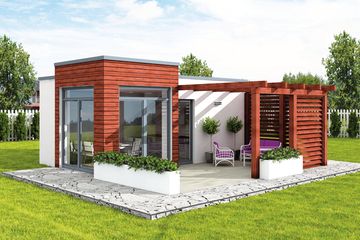  Projekt domu letniskowego Palmas szkielet drewniany dom letniskowy (SLN2484) - projekt domu letniskowego parterowego - Zdjęcie 1