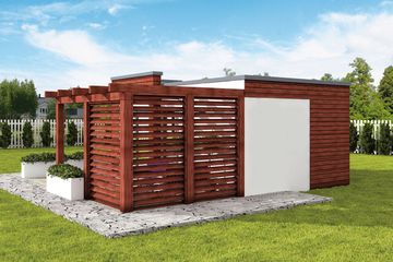  Projekt domu letniskowego Palmas szkielet drewniany dom letniskowy (SLN2484) - projekt domu letniskowego parterowego - Zdjęcie 2