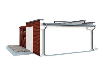  Projekt domu letniskowego Palmas szkielet drewniany dom letniskowy (SLN2484) - projekt domu letniskowego parterowego - Zdjęcie 4