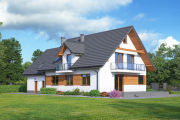  Projekt domu Miechów 3 gg (KRP2098) - projekt domu parterowego z poddaszem - Zdjęcie 2