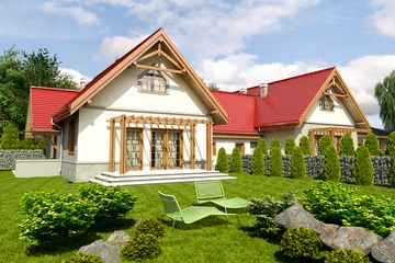  Projekt domu Lolek II z garażem 1-st. bliźniak [A-BL1] (WRF1782) - projekt domu parterowego - Zdjęcie 2