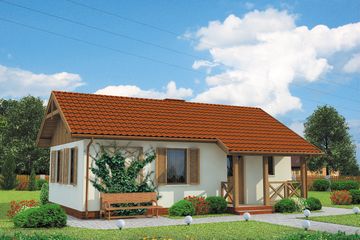  Projekt domu letniskowego La Palma szkielet drewniany dom letniskowy (SLN2488) - projekt domu letniskowego parterowego - Zdjęcie 1