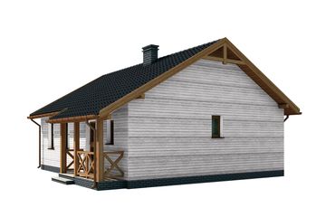  Projekt domu letniskowego La Palma 2 szkielet drewniany dom letniskowy (SLN2489) - projekt domu letniskowego parterowego - Zdjęcie 3