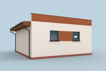  Projekt budynku gospodarczego G308 szkielet drewniany budynek gospodarczy (SLN2491) - projekt budynku parterowego - Zdjęcie 2