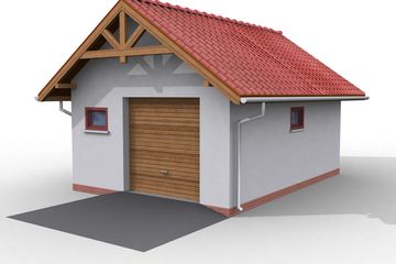  Projekt budynku gospodarczego G9 szkielet drewniany budynek gospodarczy (SLN2493) - projekt budynku parterowego - Zdjęcie 1