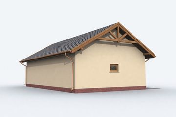  Projekt budynku gospodarczego G156 szkielet drewniany budynek gospodarczy (SLN2495) - projekt budynku parterowego - Zdjęcie 3