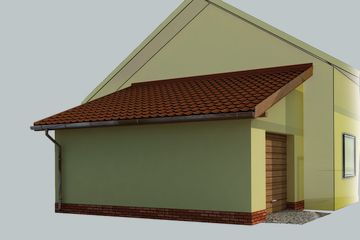  Projekt budynku gospodarczego GP1 szkielet drewniany budynek gospodarczy (SLN2497) - projekt budynku parterowego - Zdjęcie 2